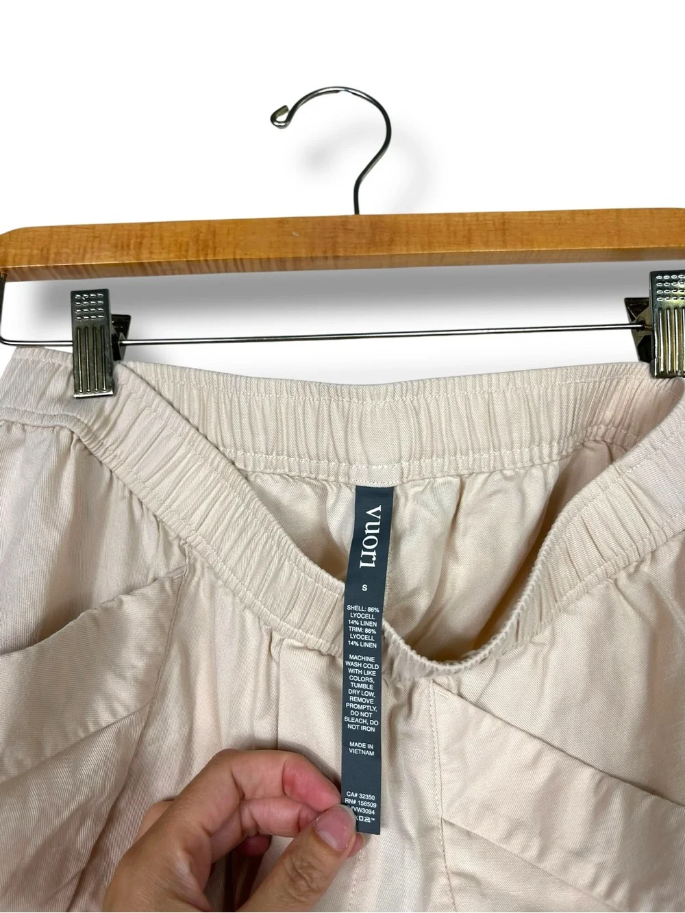 Vuori Shorts Womens S Trestles Twill Pull On Lyocell Linen Sand Dollar Pockets